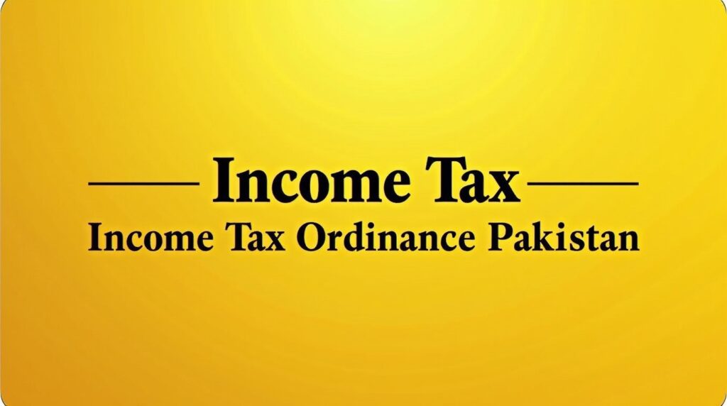 Income tax ordinance Pakistan
